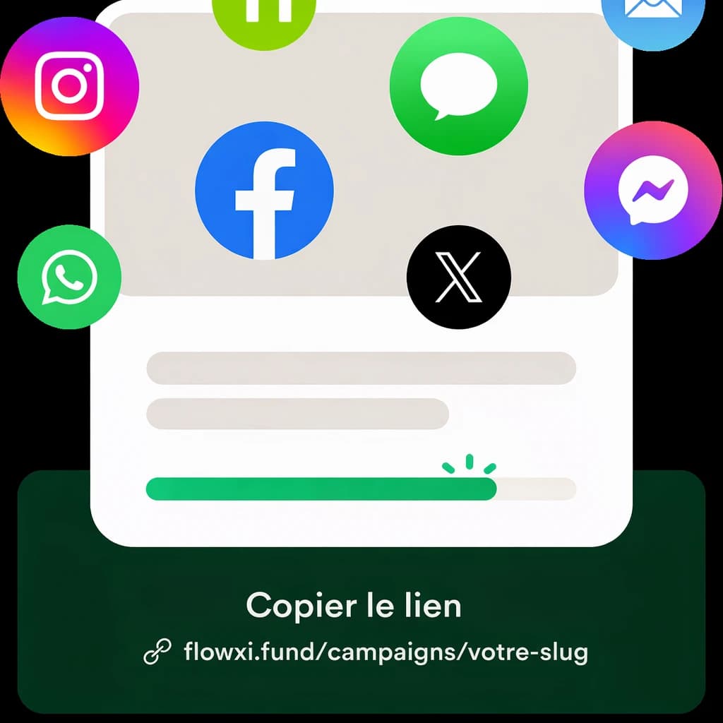Écran Donoa pour partager la cagnotte